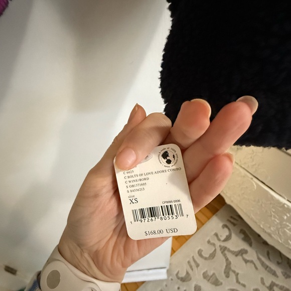 Free People Rocky Ridge Jacket Women’s Fleece Bolts of Love Cozy FP Movement - Picture 4 of 4